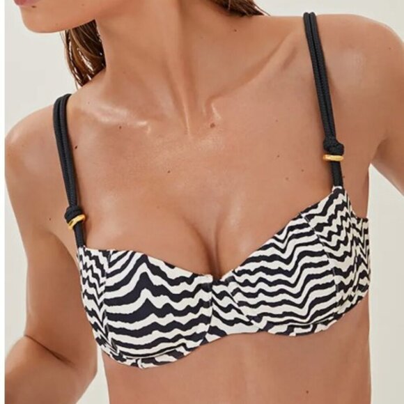 ViX Ravine Gal Mel Bikini Top – Zebra Stripe – Size XL MSRP $148 – NWT - Picture 1 of 7